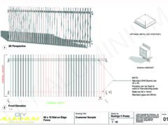 50 x 10 Slat on Edge Fence - Sample