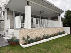 50x10 aluminium white balustrade on residential verandah