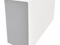 Side view of custom made rectangle Aluminium Planter Box in White
