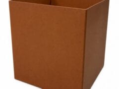Custom aluminium square planter box in a copper colour