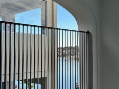 custom made 80 x 10mm flat bar with vertical 85mm Louvre