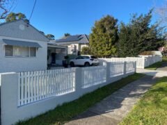 hamptons fence infill panels in pearl white